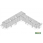 Plantenbak voor op het terras / 3,75 x 3,75 x 0,65 m