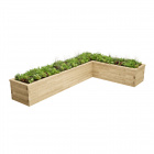 Large L-Shaped Corner Planter / 4.125 x 2.625 x 0.825 x 0.825 x 0.65m